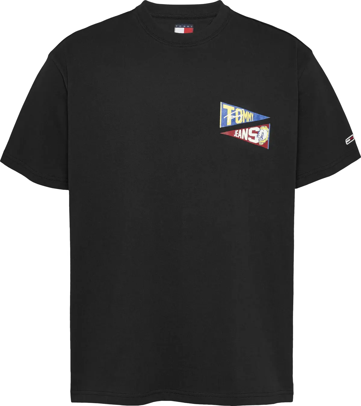 Tommy Hilfiger TJM RLX UNI FLAG TIG, BDS Siyah Erkek T-Shirt & Polo