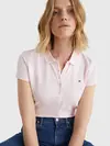 Tommy Hilfiger HERITAGE SHORT SLEEV Kadın Pembe Polo T-Shirt