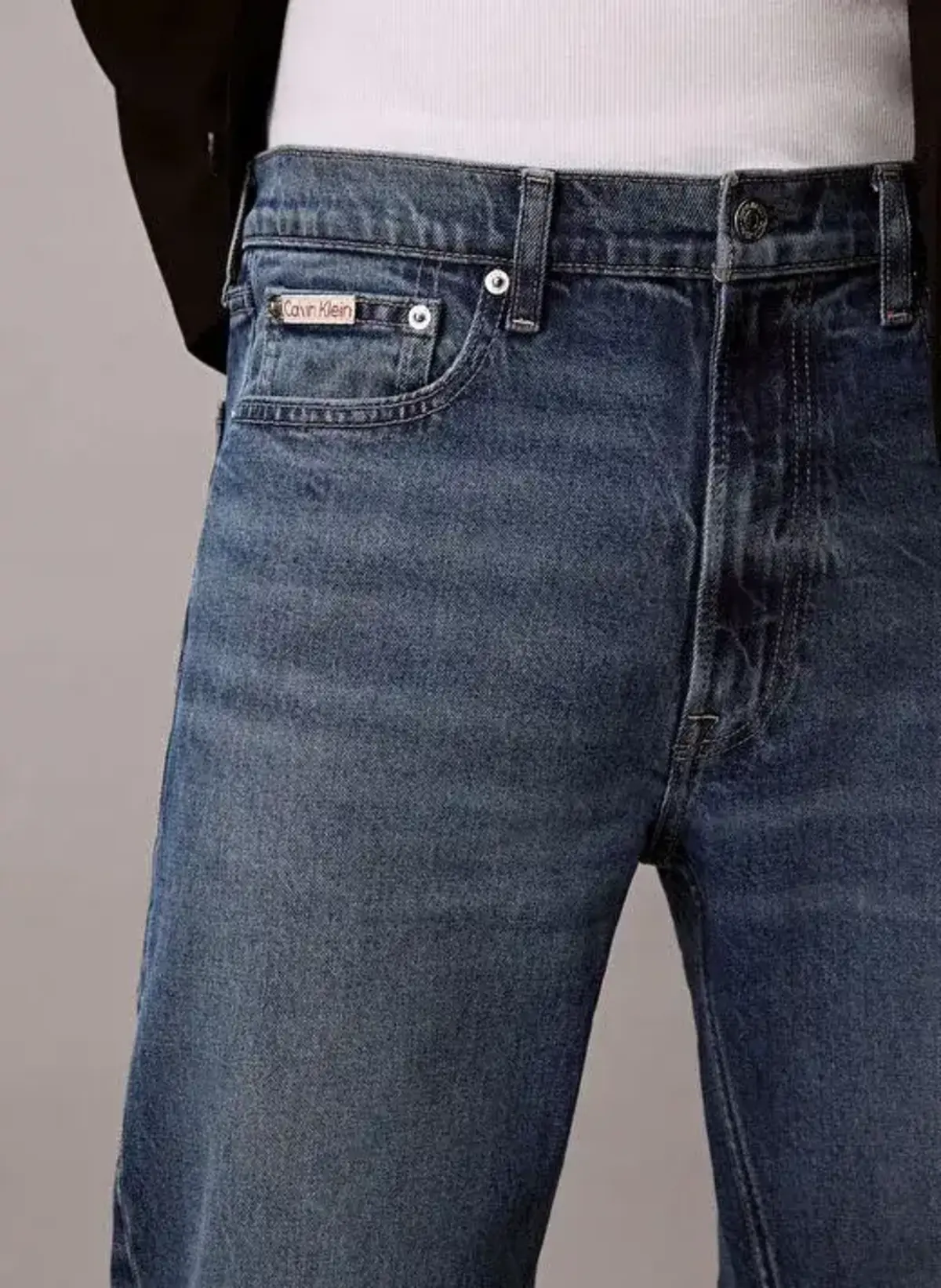 Calvin Klein STNDRD STRGHT TINTED CK STONE JE Mavi Erkek Kot Pantolon Calvin Klein STNDRD STRGHT TINTED CK STONE JE Mavi Erkek Kot Pantolon