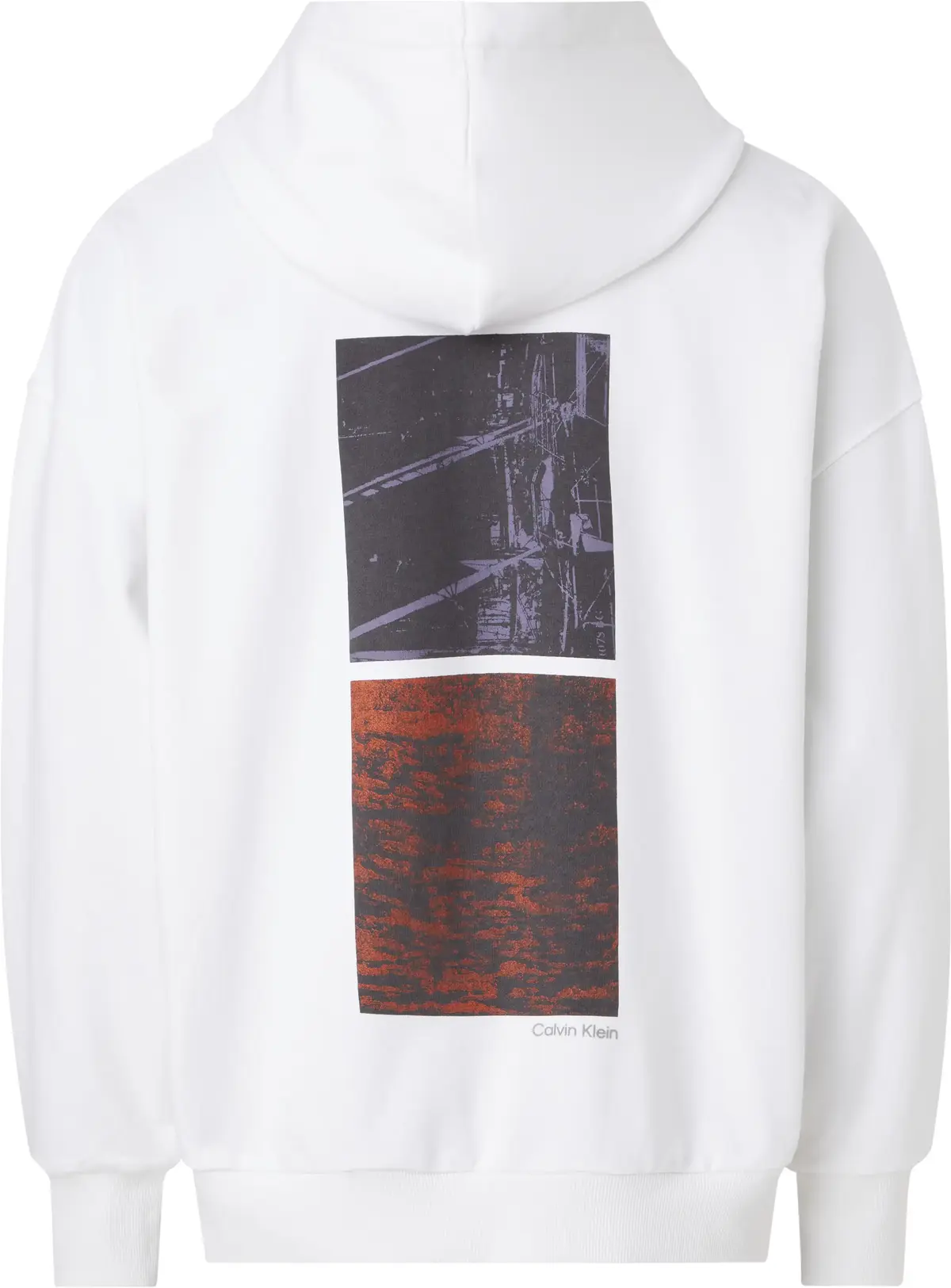 Calvin Klein PHOTO BACK PRINT MC Erkek Beyaz Hoodie