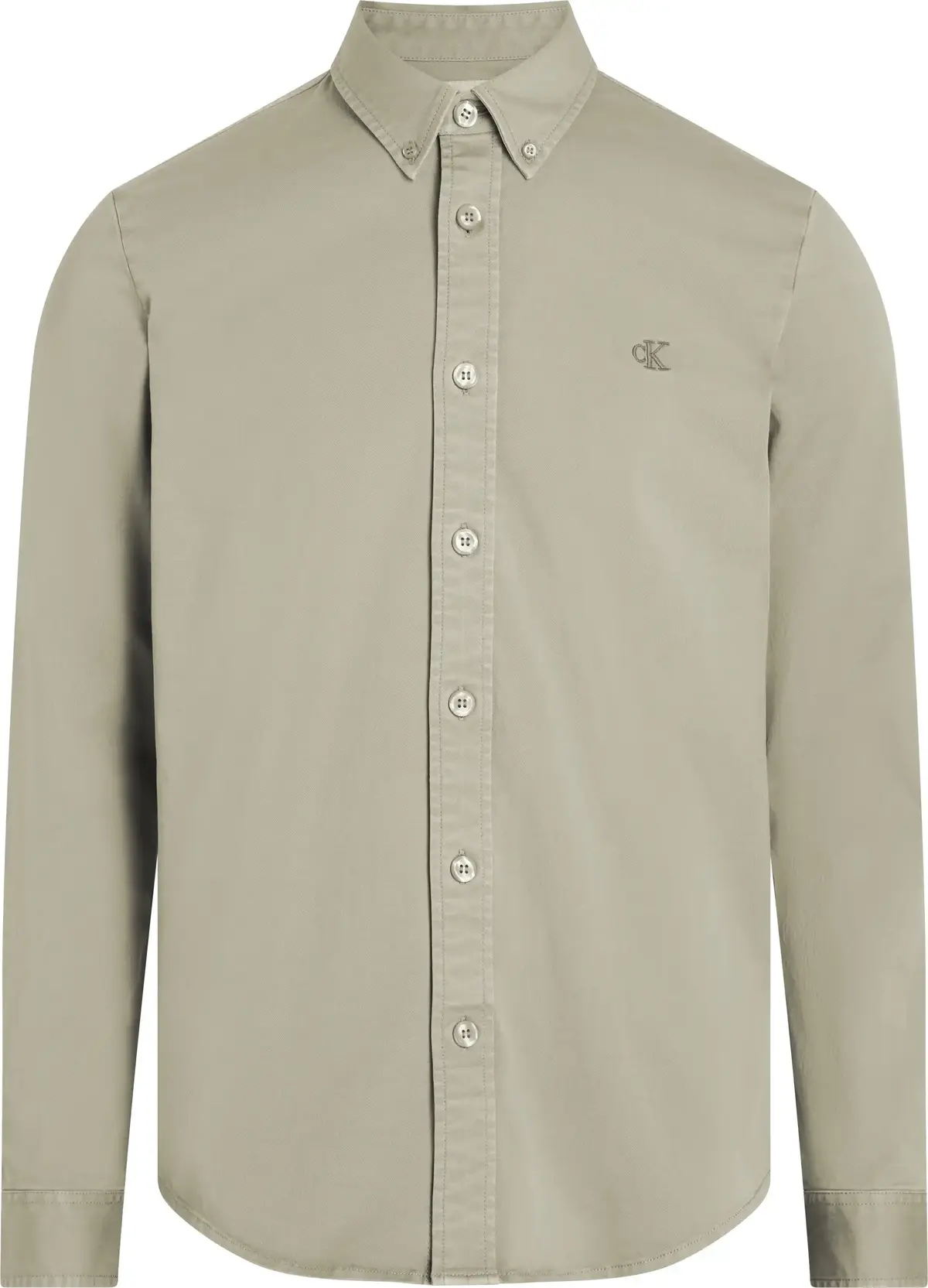 Calvin Klein GARMENT DYE COTTON T, PCZ Yeşil Erkek Gömlek