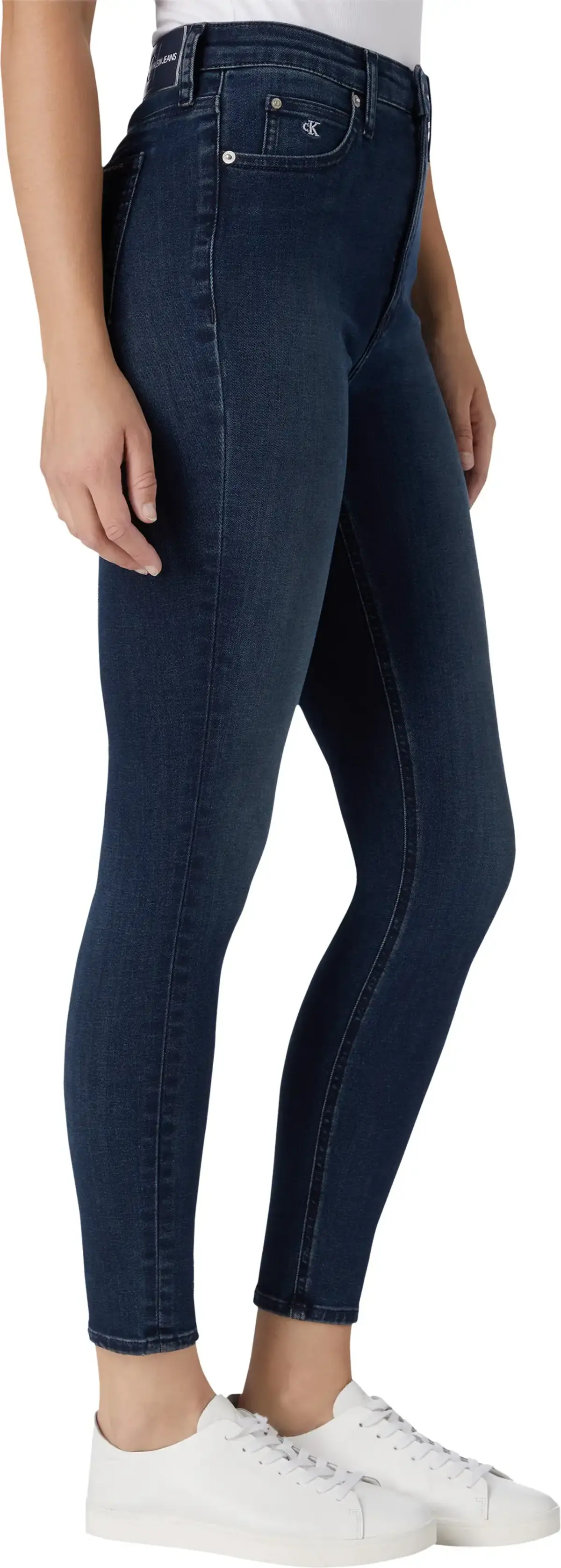 Calvin Klein HIGH RISE SUPER SKIN Kadın Mavi Kot Pantolon