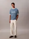Calvin Klein SS RETRO LOGO RINGER 16S RLXD TE Mavi Erkek Tişört Calvin Klein SS RETRO LOGO RINGER 16S RLXD TE Mavi Erkek Tişört