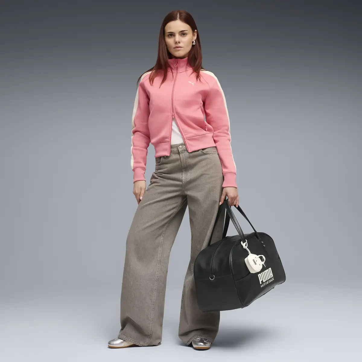 Puma T7 Jacket Pembe Kadın Fermuarlı Üst