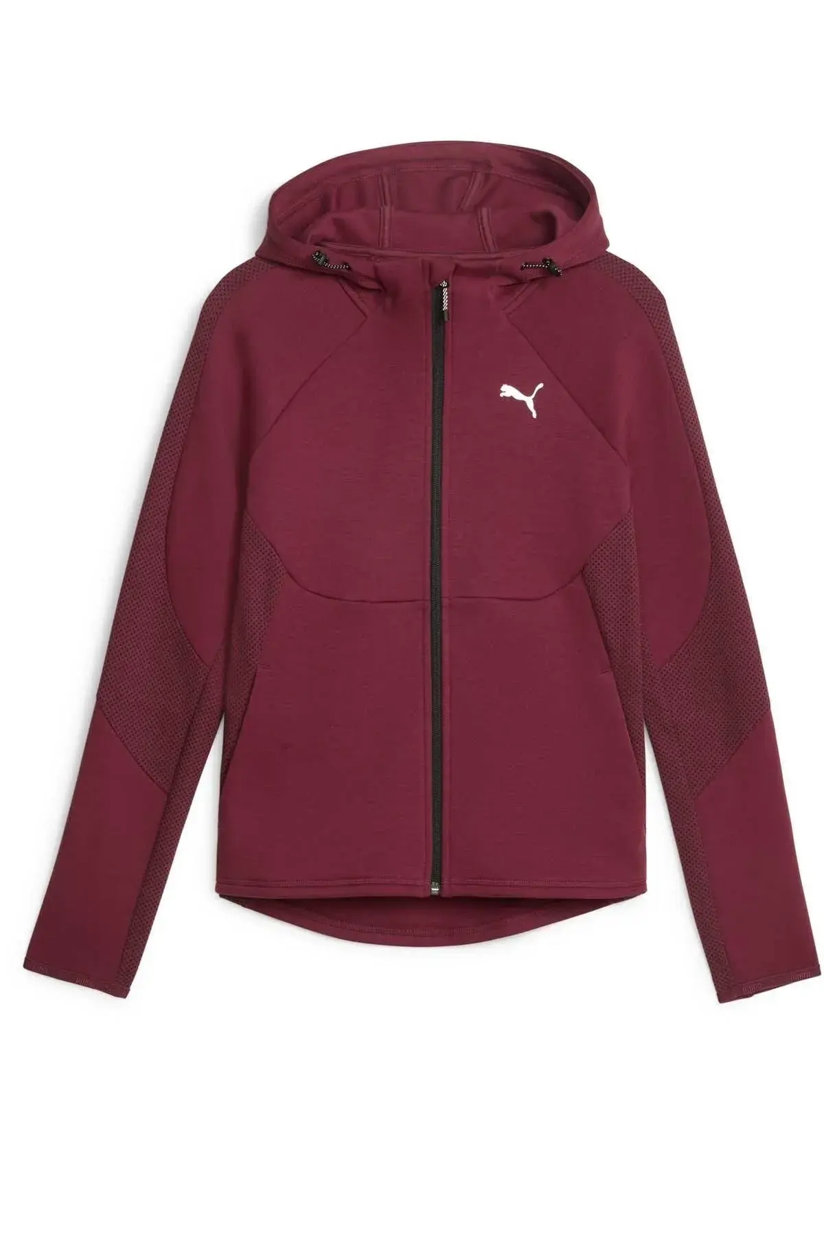 Puma EVOSTRIPE Full-Zip Hoodie Kırmızı Kadın Fermuarlı Hoodie