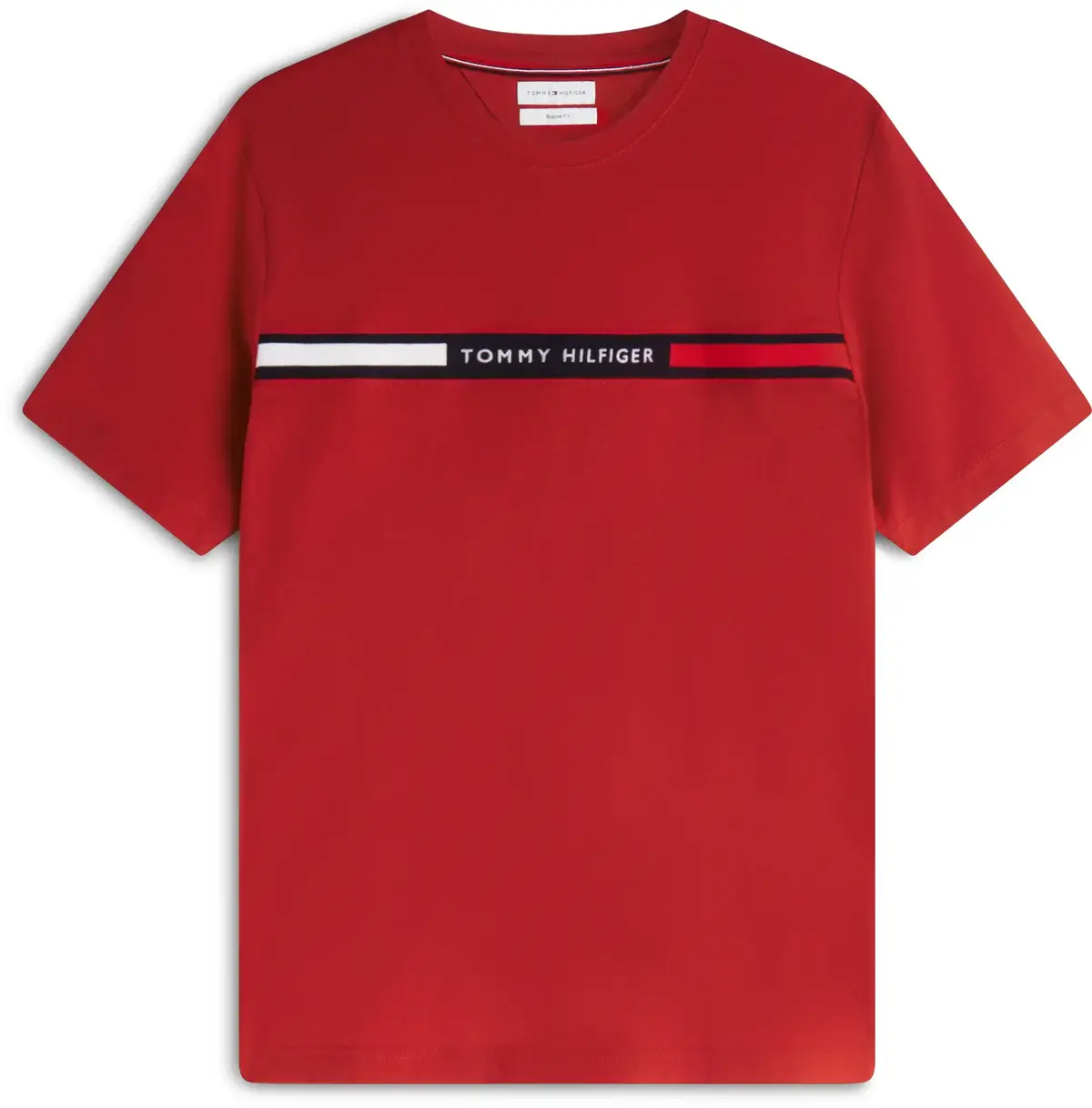 Tommy Hilfiger HILFIGER CHEST INSER, XLD Kırmızı Erkek T-Shirt & Polo