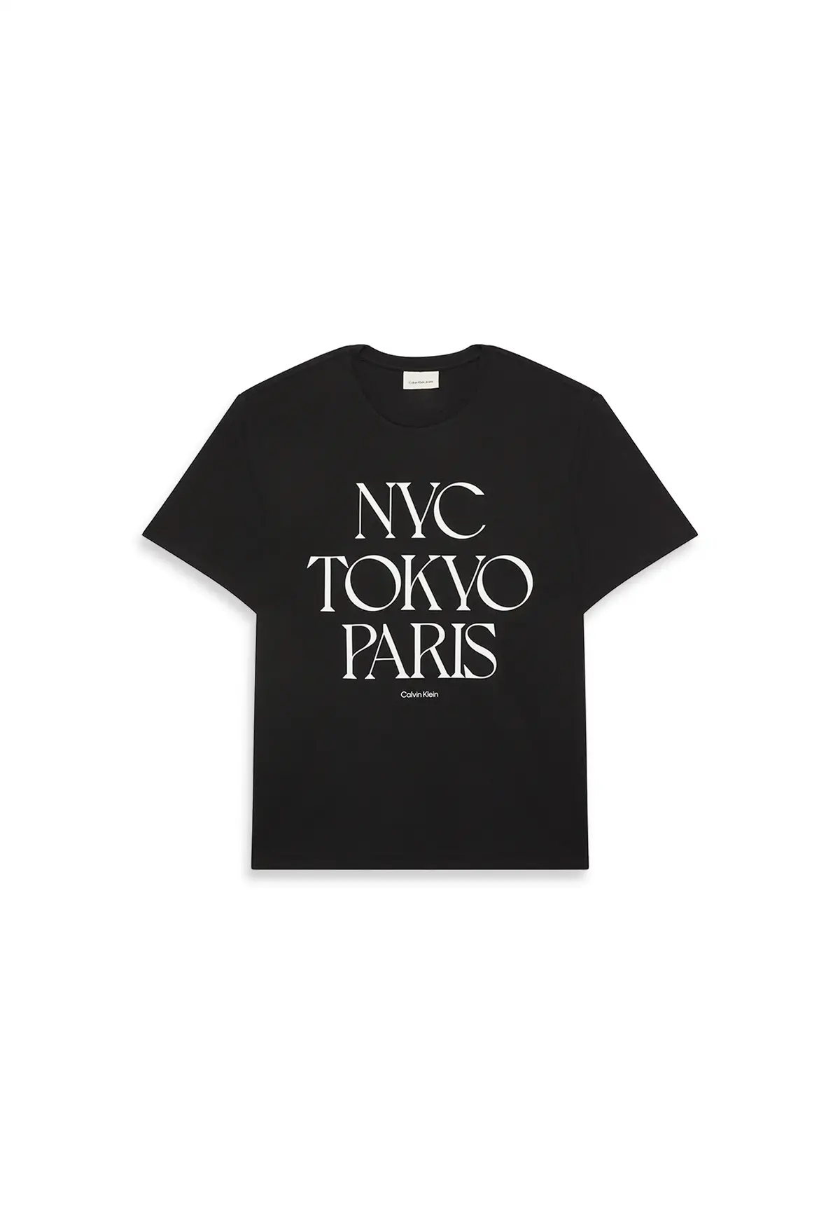 Calvin Klein SS 20S TC FLAGSHIP C, UB1 Siyah Erkek T-Shirt