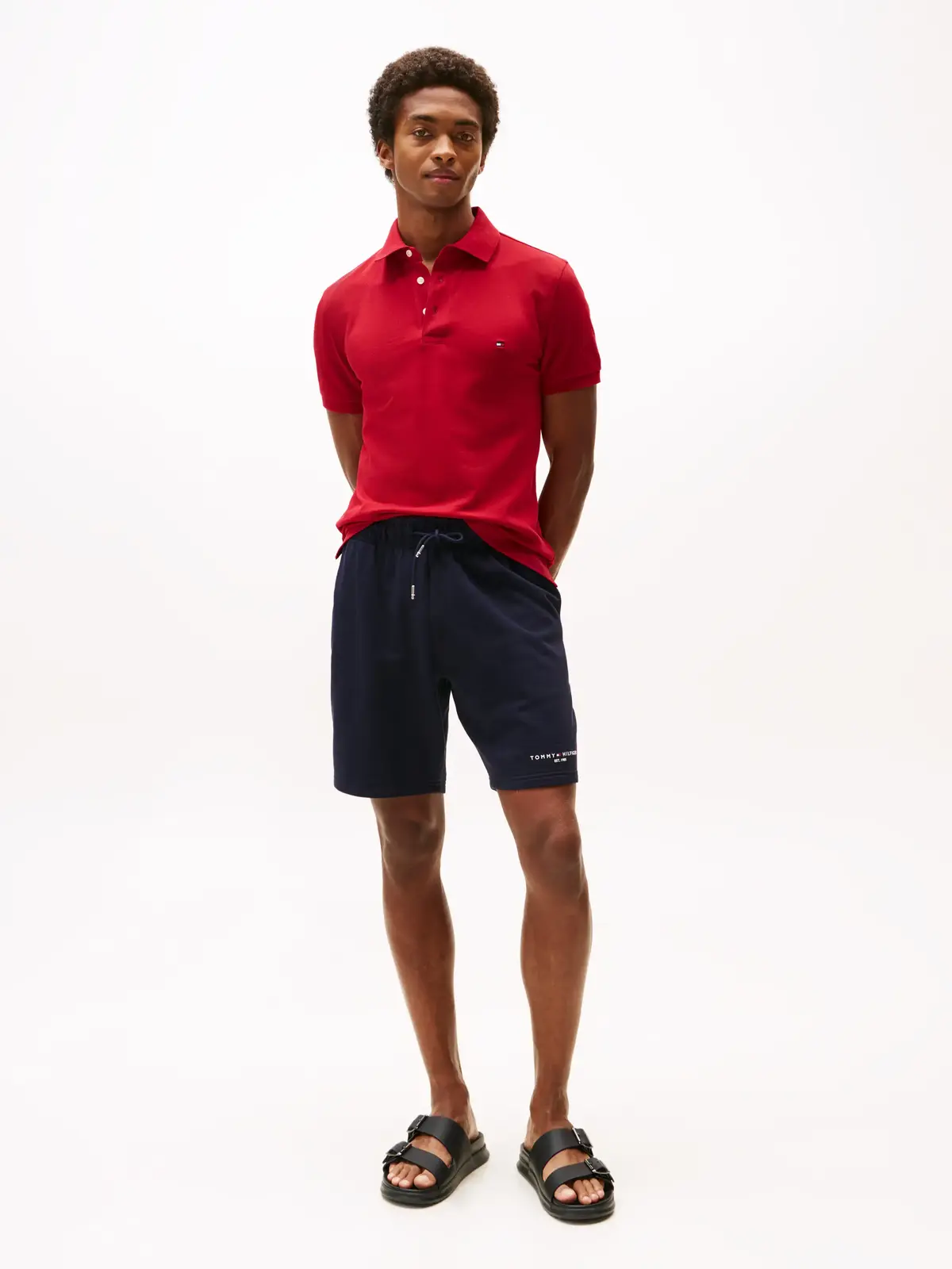 Tommy Hilfiger 1985 SLIM POLO, XLD Kırmızı Erkek T-Shirt & Polo