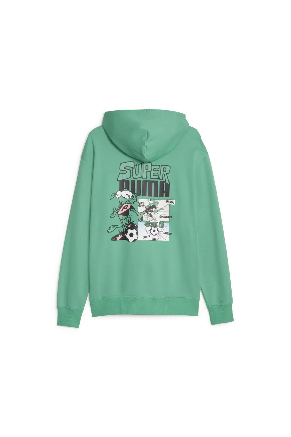 Puma CLASSICS SUPER PUMA Graphic Hoodie TR Yeşil Erkek Hoodie