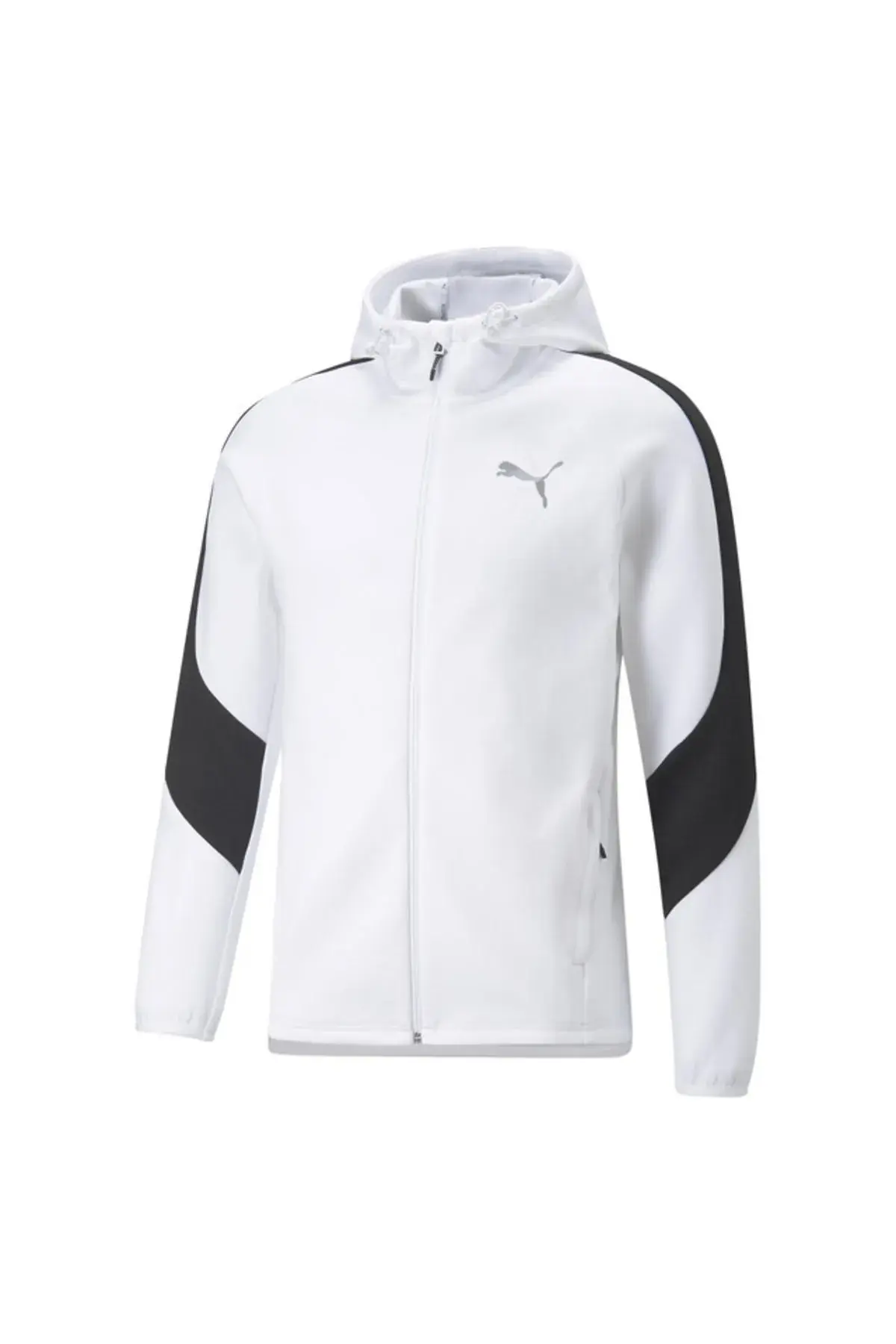 Puma Evostripe Full-Zip Hoodie Beyaz Erkek Fermuarlı Hoodie