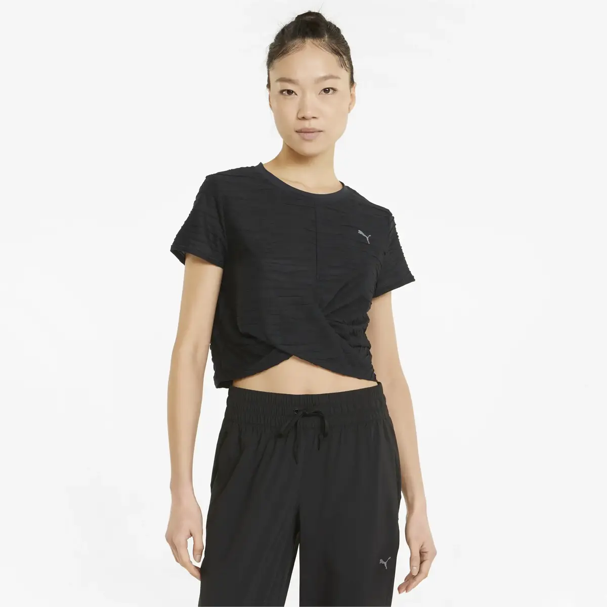 Puma STUDIO SKIMMER TEE Siyah Kadın T-Shirt