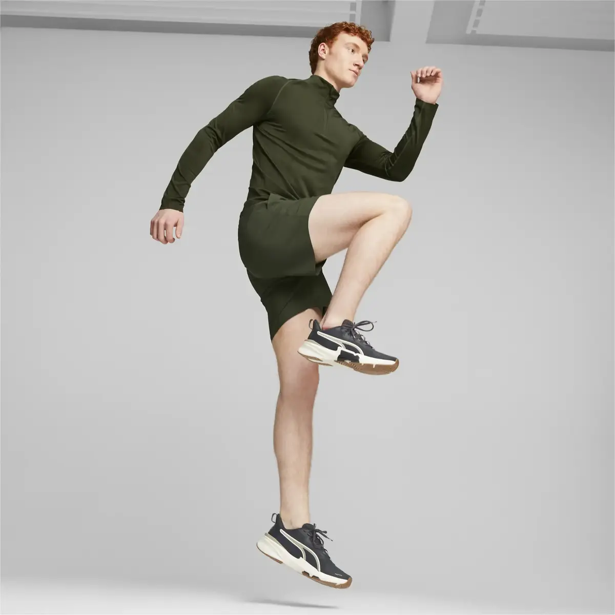 Puma Formknit Seamless 1/2 Zip Erkek Yeşil Sweatshirt