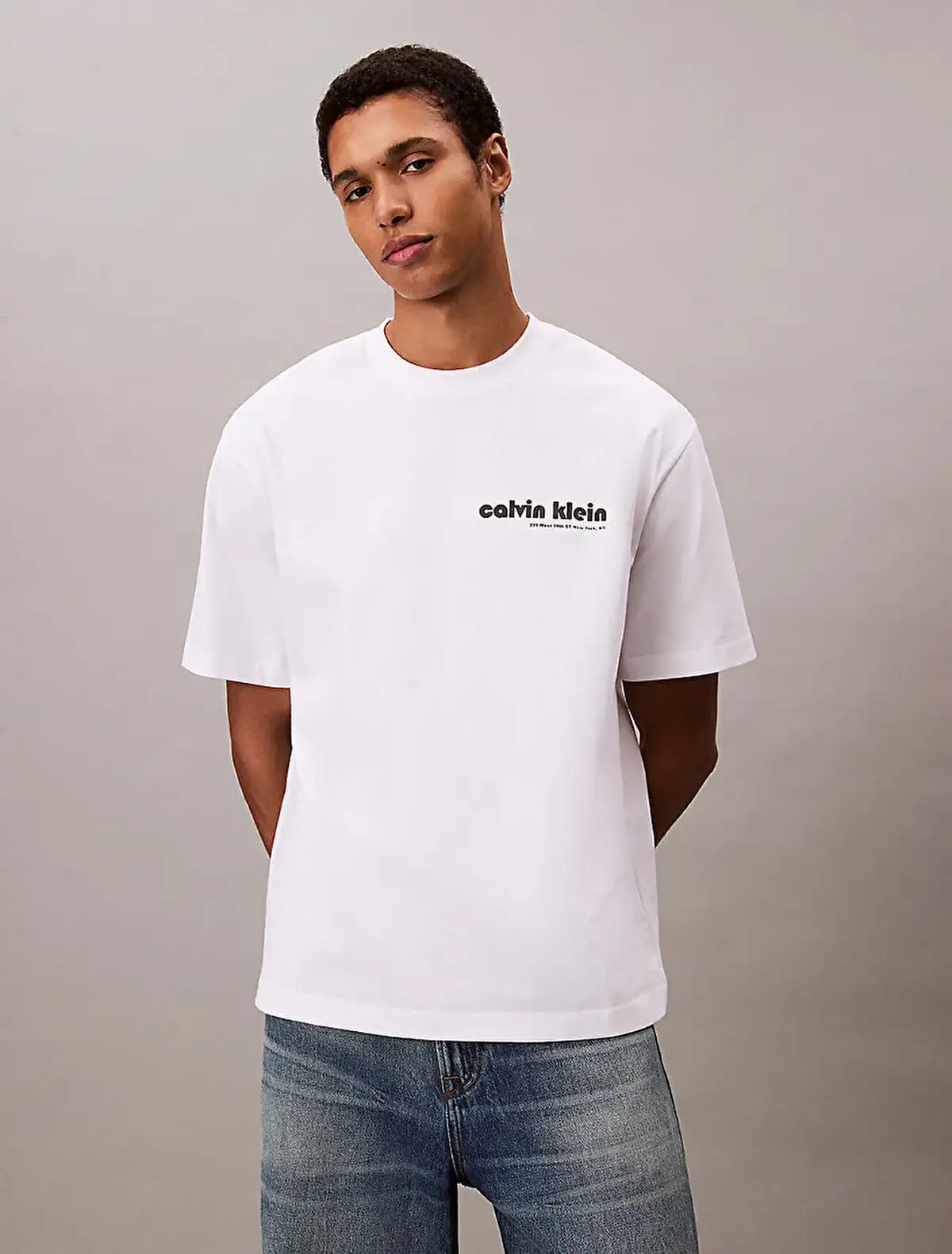 Calvin Klein SS 16S CALVIN KLEIN BAUHAUS GRAP Beyaz Erkek Tişört