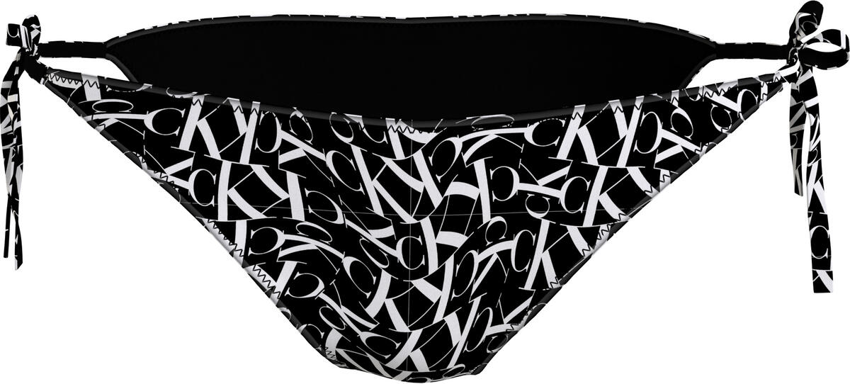 Calvin Klein STRING SIDE TIE-PRIN Kadın Siyah Bikini Altı
