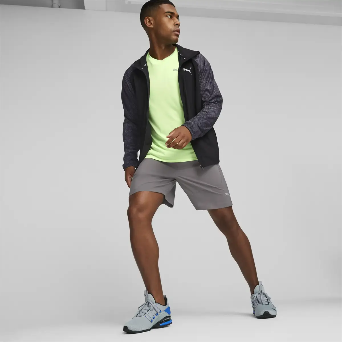 Puma RUN FAV AOP WOVEN JACKET M Siyah Erkek Ceket