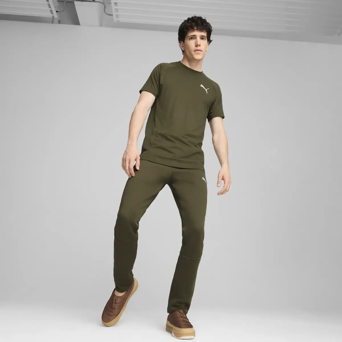 Puma EVOSTRIPE Tee Yeşil Erkek T-Shirt & Polo