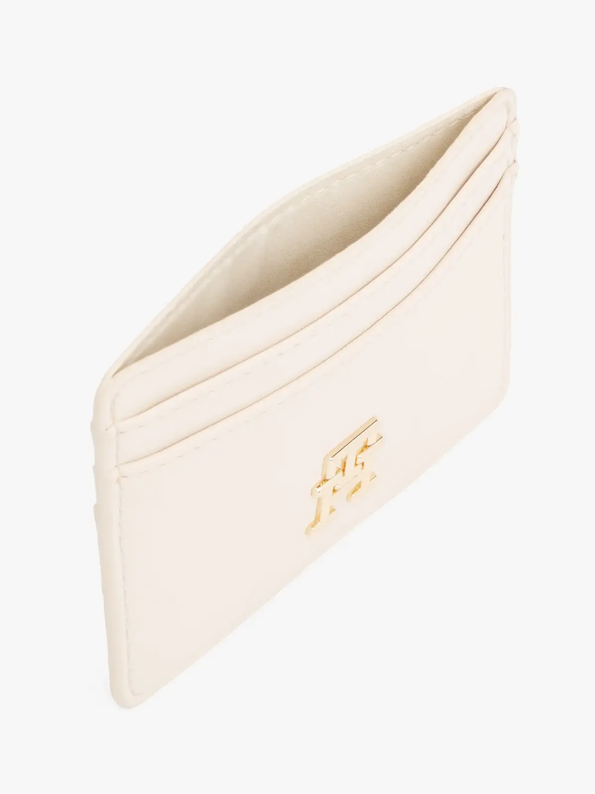 Tommy Hilfiger TH LOGOTAPE CC HOLDE, AA8 Krem Kadın Cüzdan