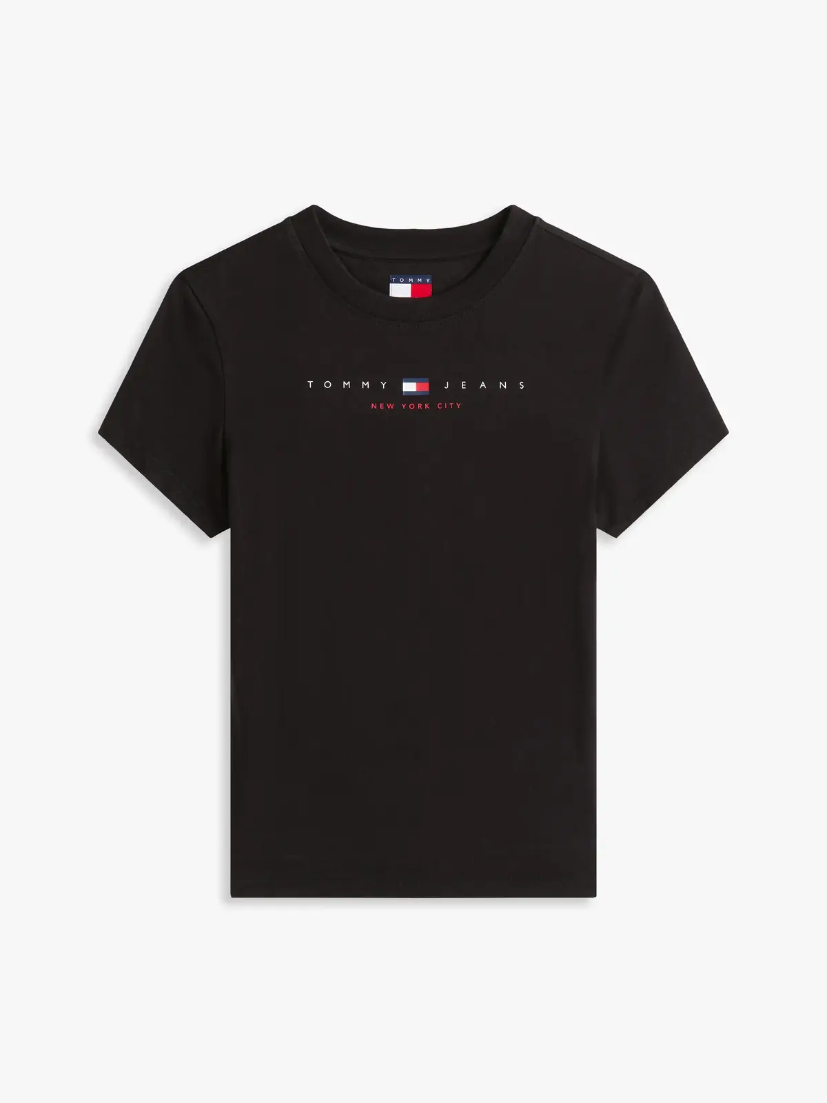 Tommy Hilfiger TJW SLIM TJ US LINEA, BDS Siyah Kadın T-Shirt & Polo