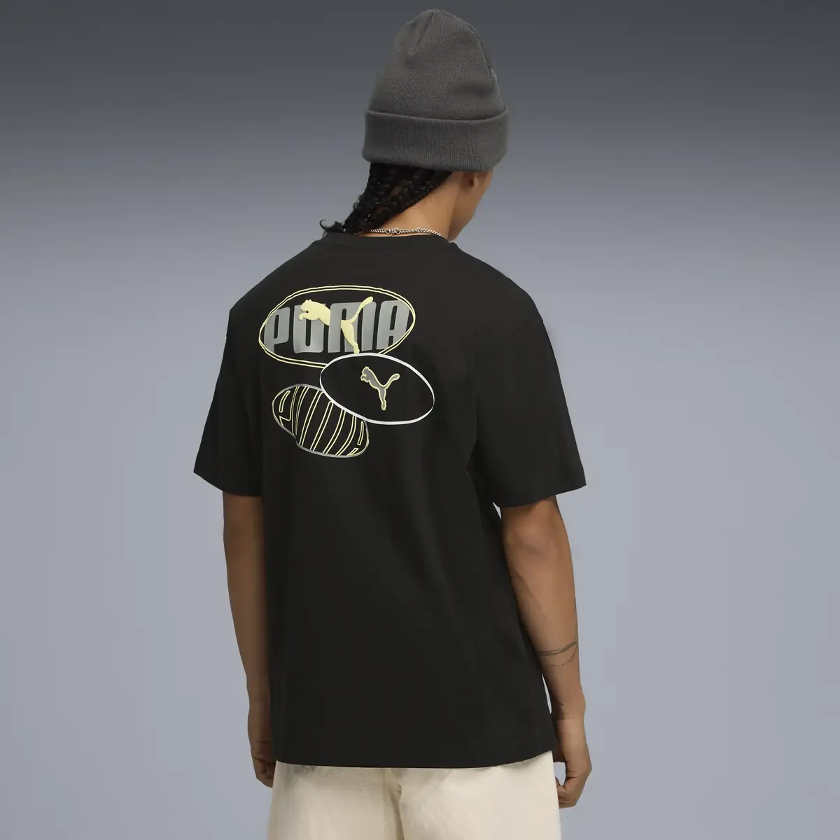 Puma ESS LOGO LAB Relaxed Tee Siyah Erkek T-Shirt & Polo