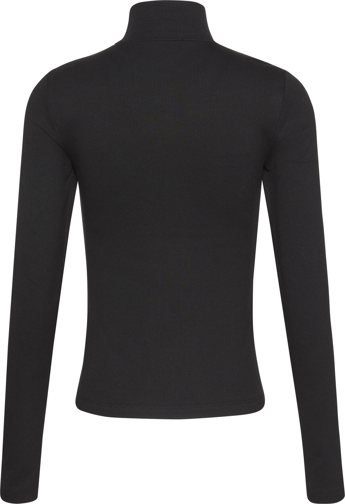 Calvin Klein LS WOVEN LABEL TURTLENECK Siyah Kadın Gömlek Calvin Klein LS WOVEN LABEL TURTLENECK Siyah Kadın Gömlek