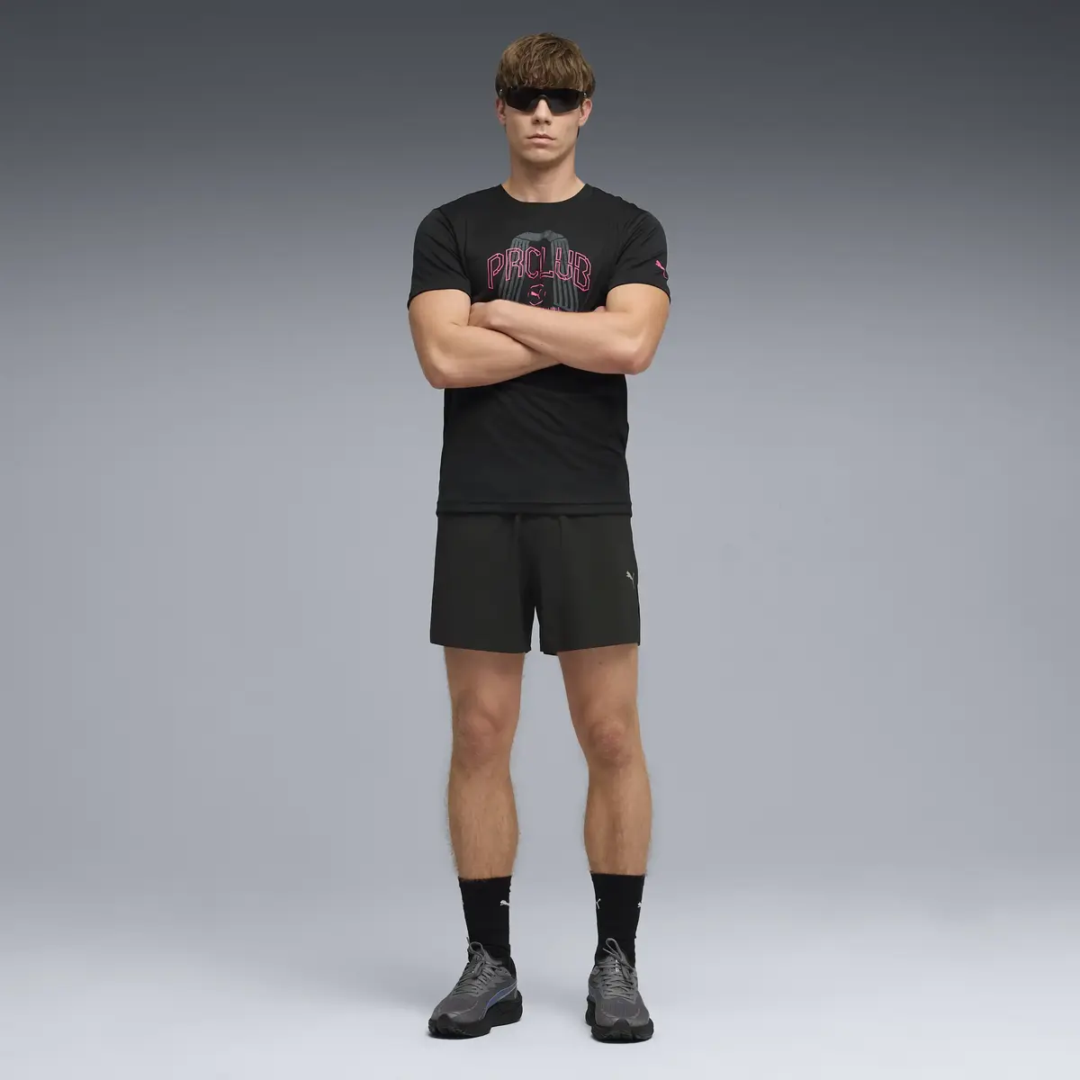 PUMA M Run Club Graphic Tee Siyah Erkek T-Shirt