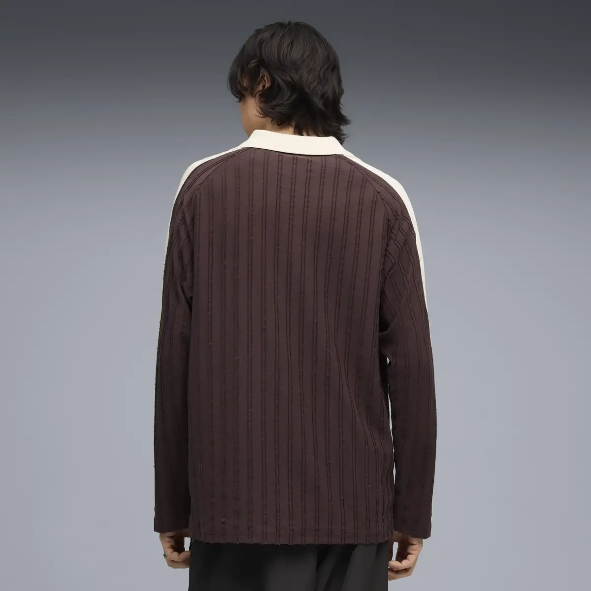 PUMA T7 Relaxed Long Sleeve Polo Kahverengi Erkek Polo
