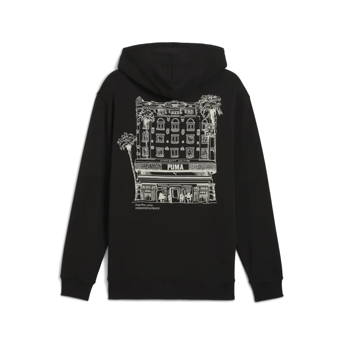 Puma GRAPHICS Hotel Hoodie Siyah Erkek Hoodie