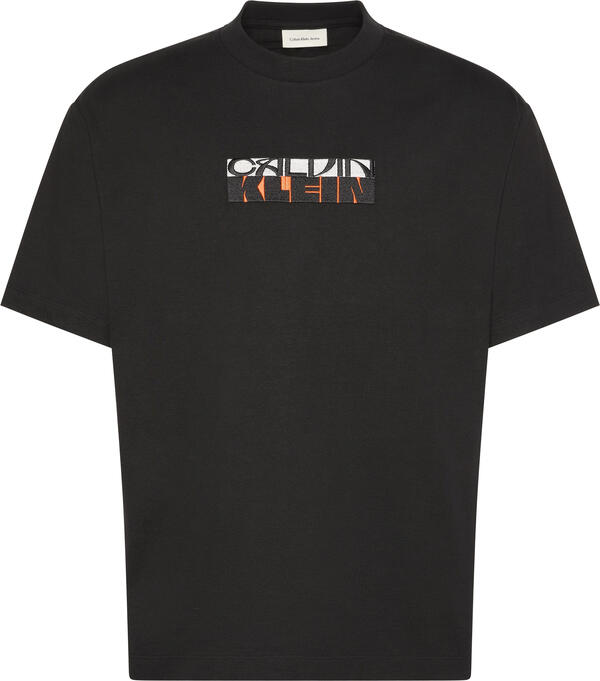 Calvin Klein SS 16S TC CALVIN KLEIN BLOCK GRA Siyah Erkek T-Shirt
