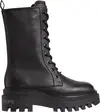 Calvin Klein FLATFORM MID LACEUP Kadın Siyah Bot