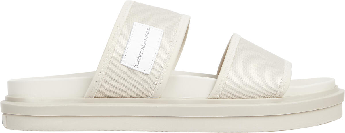 Calvin Klein SANDAL DOUBLEBAR BAD Erkek Krem Sandalet
