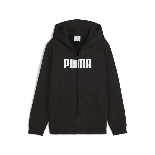 Puma ESS Logo Full-Zip Hoodie FL Siyah Erkek Sweatshirt