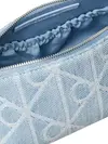 Calvin Klein EMBLEM AOP DENIM BEA Mavi Kot Kumaşı Makyaj Çantası