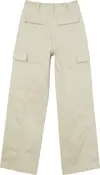 Calvin Klein BADGE HR STRAIGHT LE Kadın Krem Kargo Pantolonu