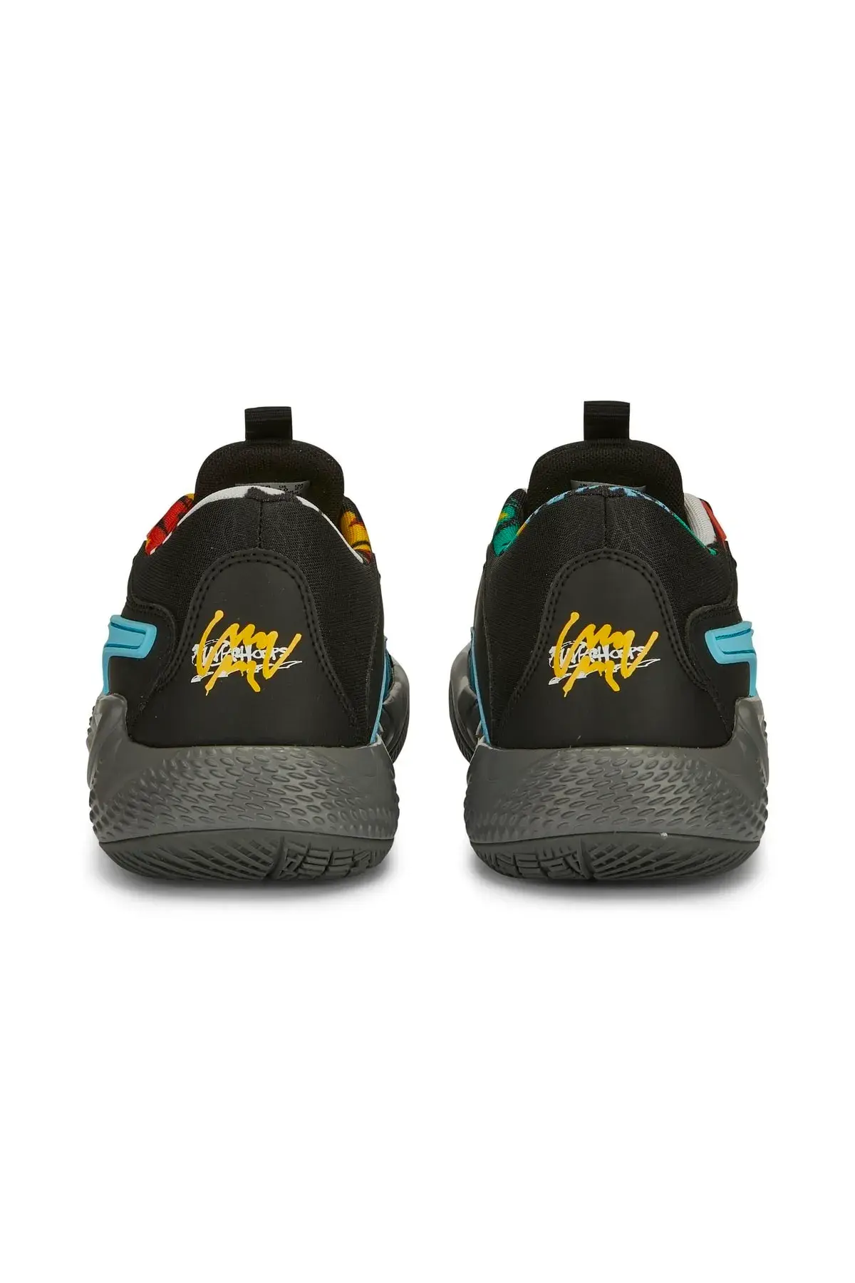 Puma Court Rider Chaos Block Party Siyah Kadın/Unisex Basketbol Ayakkabısı