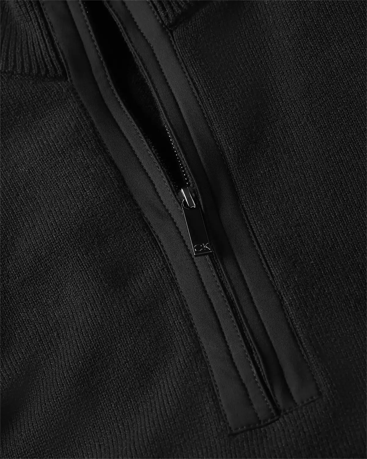 Calvin Klein MIX MEDIA QUARTER ZI Erkek Siyah Kazak