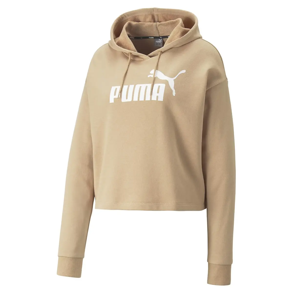 Puma Ess Crop Hoodie Bej Kadın Sweatshirt