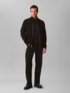 Calvin Klein LS FZ TEXTURE STITCH Siyah Erkek Fermuarlı Kazak