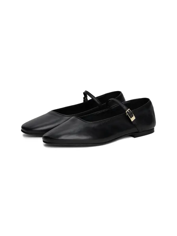 Tommy Hilfiger SMOOTH LEATHER MARYJ Kadın Siyah Babet