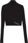 Calvin Klein WRAP HIGH NECK SWEAT Kadın Siyah Kazak