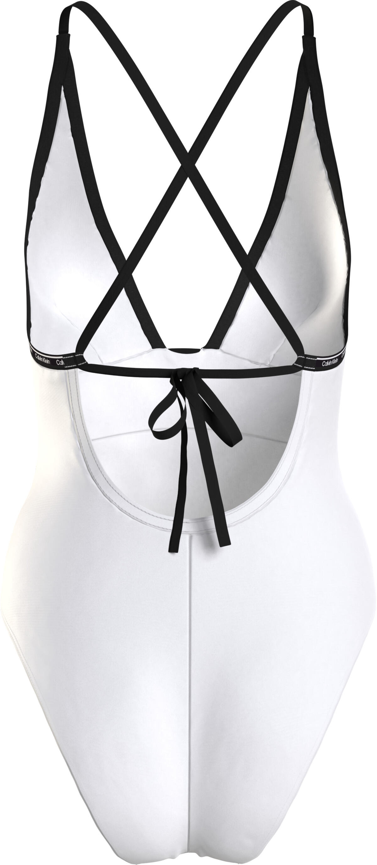 Calvin Klein PLUNGE ONE PIECE Kadın Beyaz Mayo