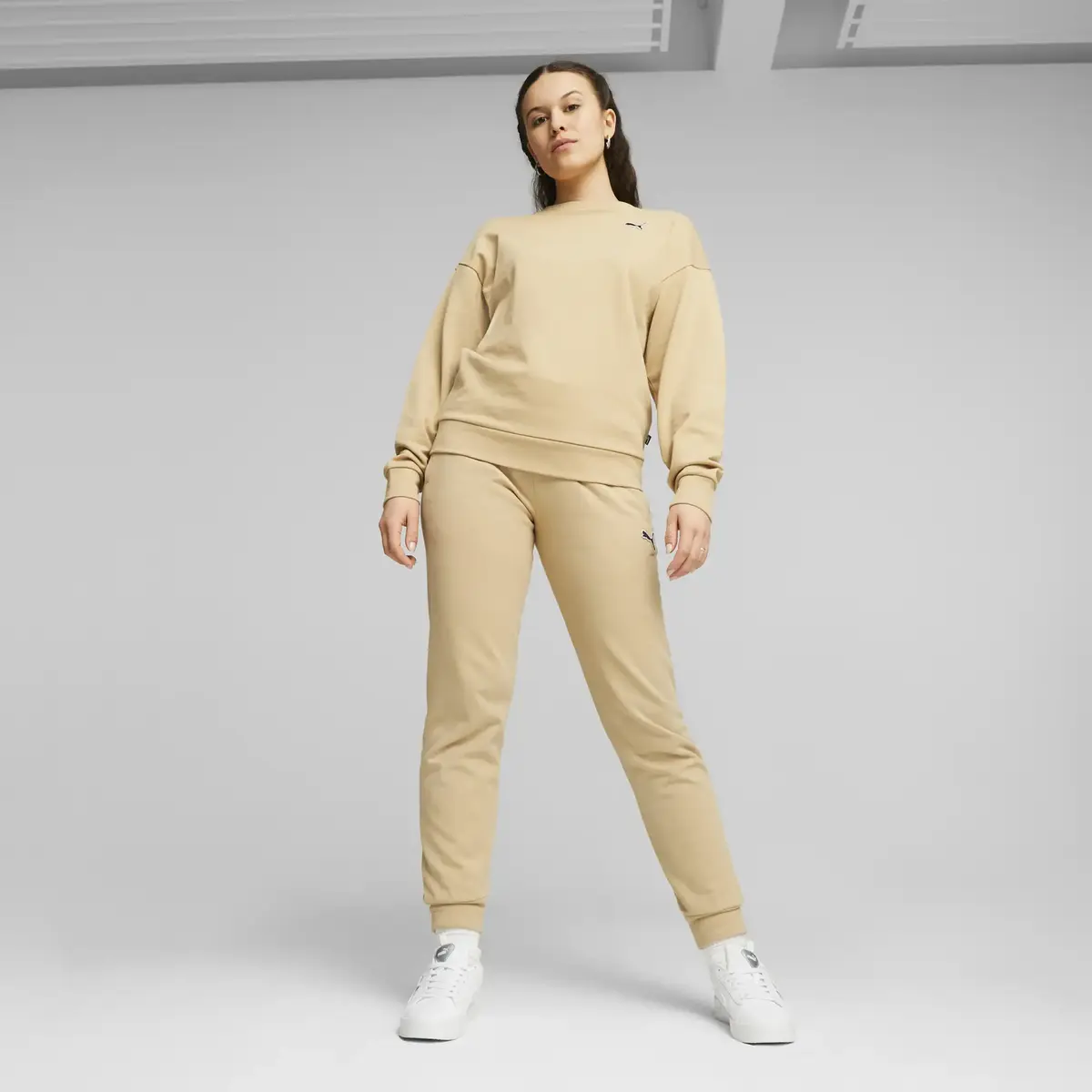 Puma BETTER ESSENTIALS Pants Bej Kadın Eşofman Altı