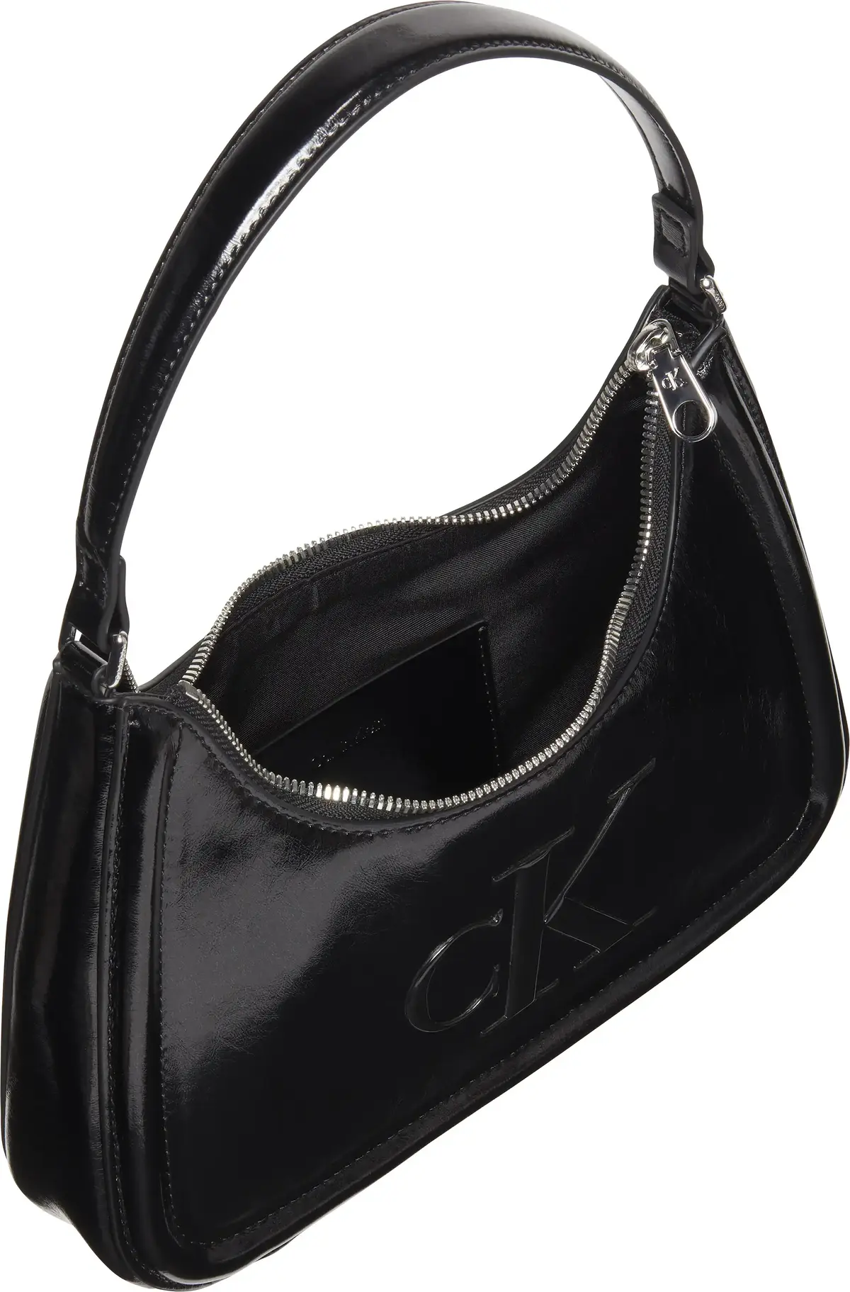 Calvin Klein BOLD CK METALLIC SHOULDER BAG Kadın Siyah El Çanta