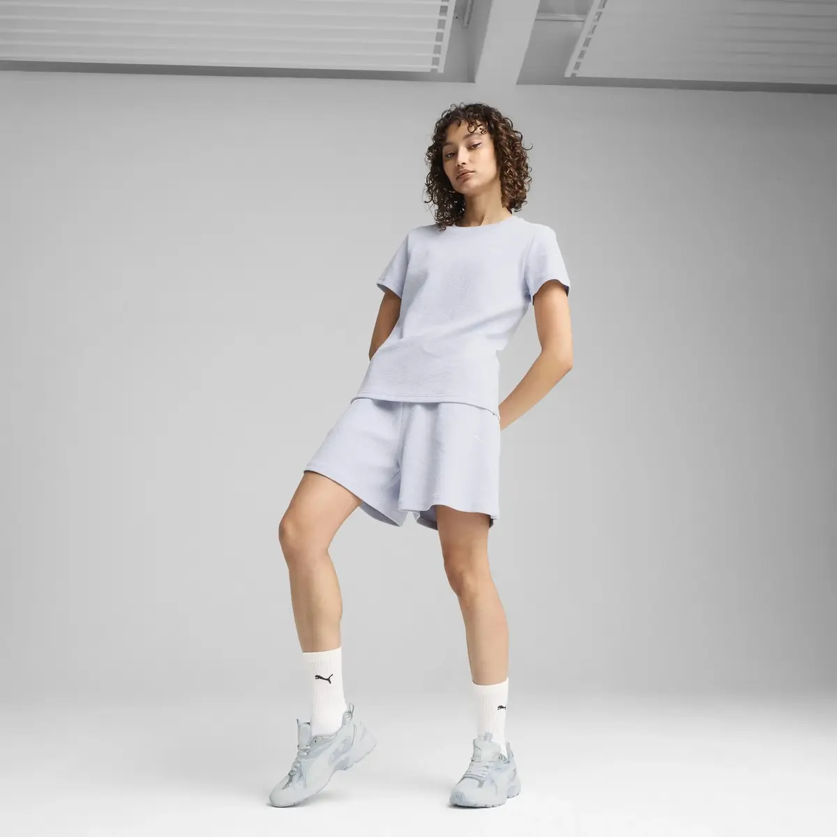 PUMA HER Tee Mavi Kadın T-Shirt