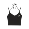 PUMA Classics Ribbed Crop Top PUMA Black Siyah Kadın Crop Üst