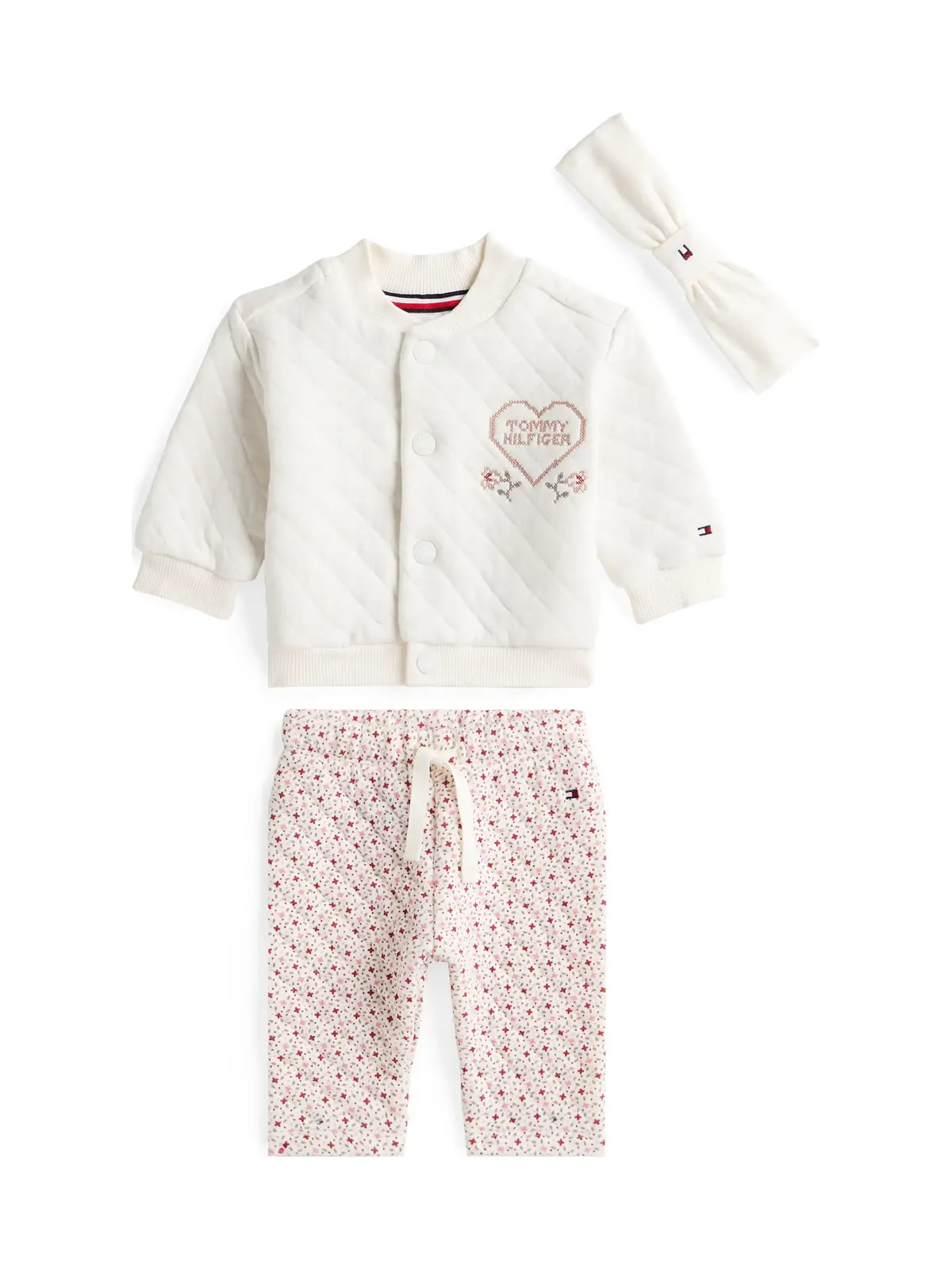 Tommy Hilfiger Bomber And Pant Set Giftbox Krem Kız ÇocukTakım