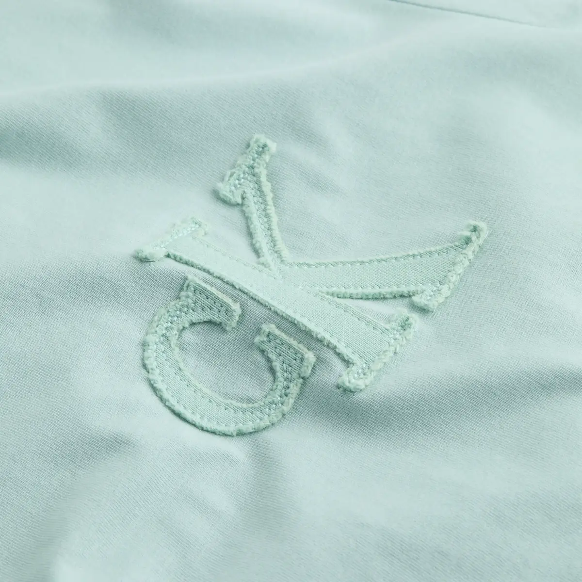 Calvin Klein CK APPLIQUE TEE, MR5 Mavi Erkek T-Shirt & Polo