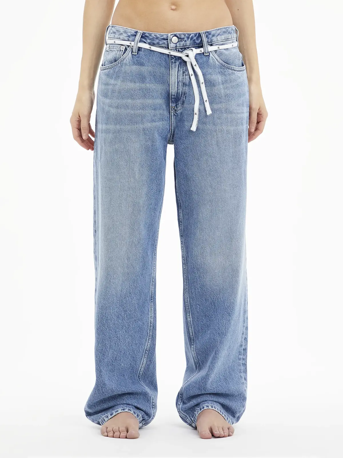 Calvin Klein 90S STRAIGHT Kadın Mavi Kot Pantolon
