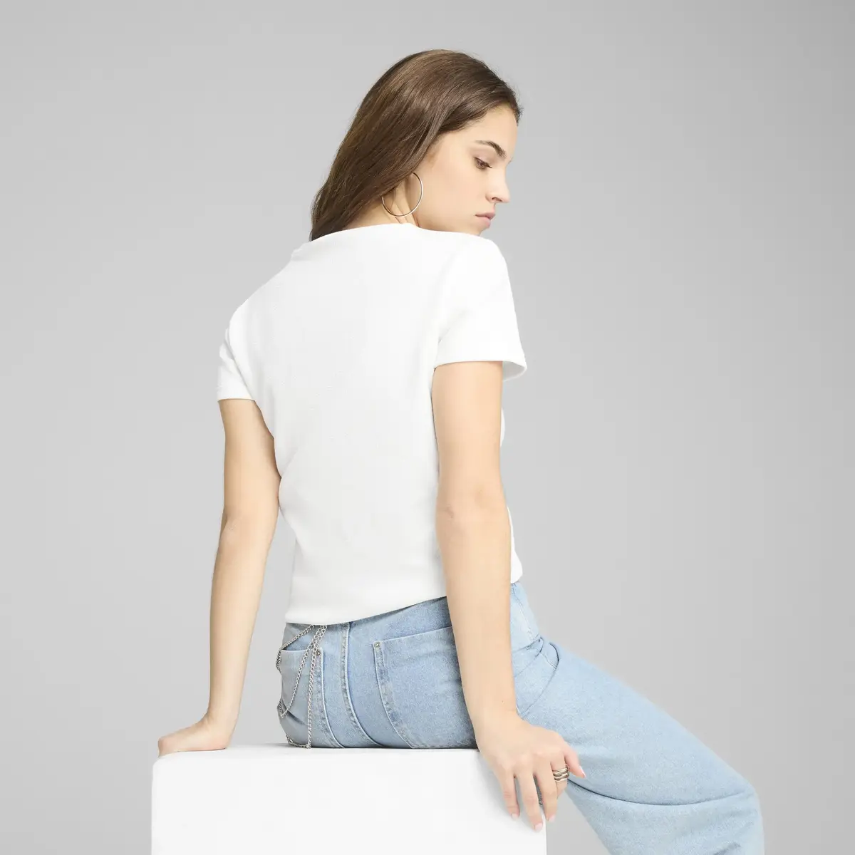 PUMA HER Tee Beyaz Kadın T-Shirt