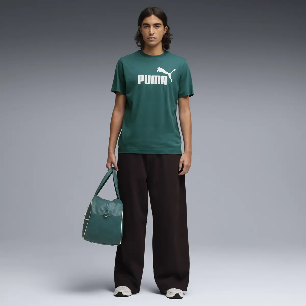 Puma ESS No. 1 Logo Tee Yeşil Erkek T-Shirt & Polo