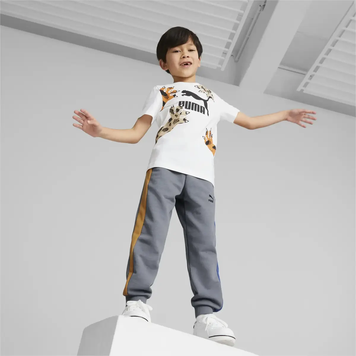Puma Classics Puma Mates Unisex Çocuk Sarı Desenli T-Shirt